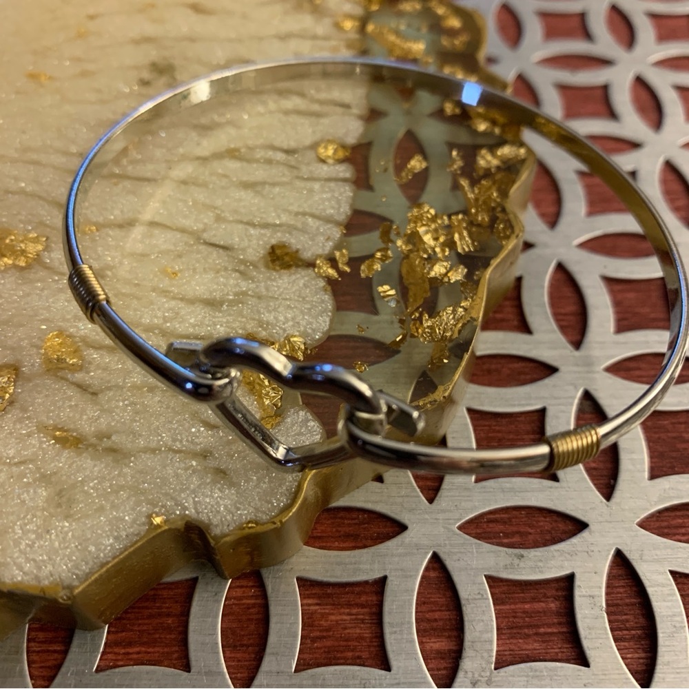 Silver & Gold Tone Bangle Bracelet